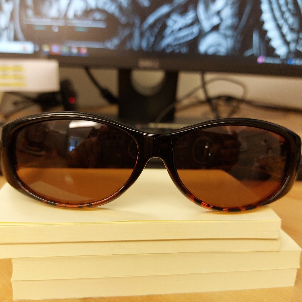 Foster Grant Dioptics Solar Shield Oval POLARIZED Sunglasses SS FO-012 SR 1023